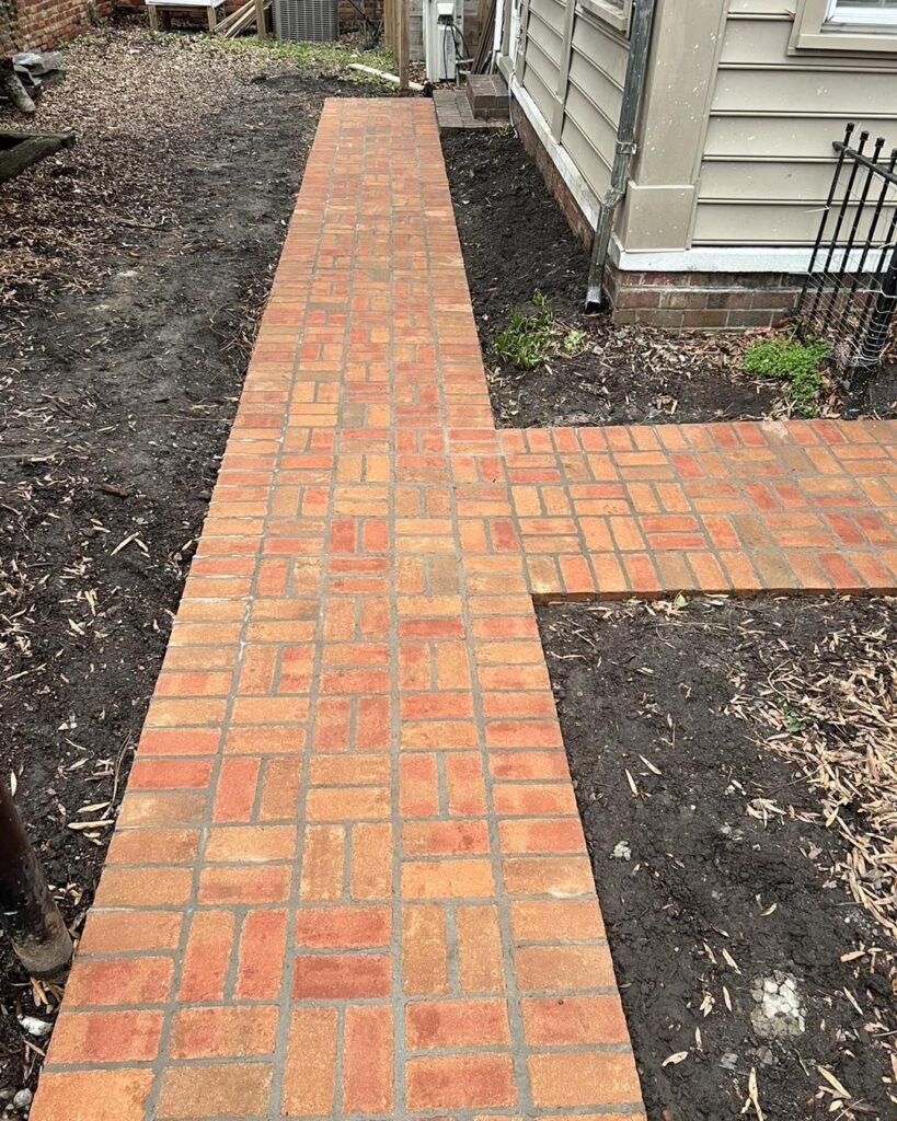 custom brick walkway